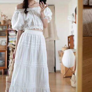 Shein Off-Shoulder Two Pieces Beach Dress | Size L